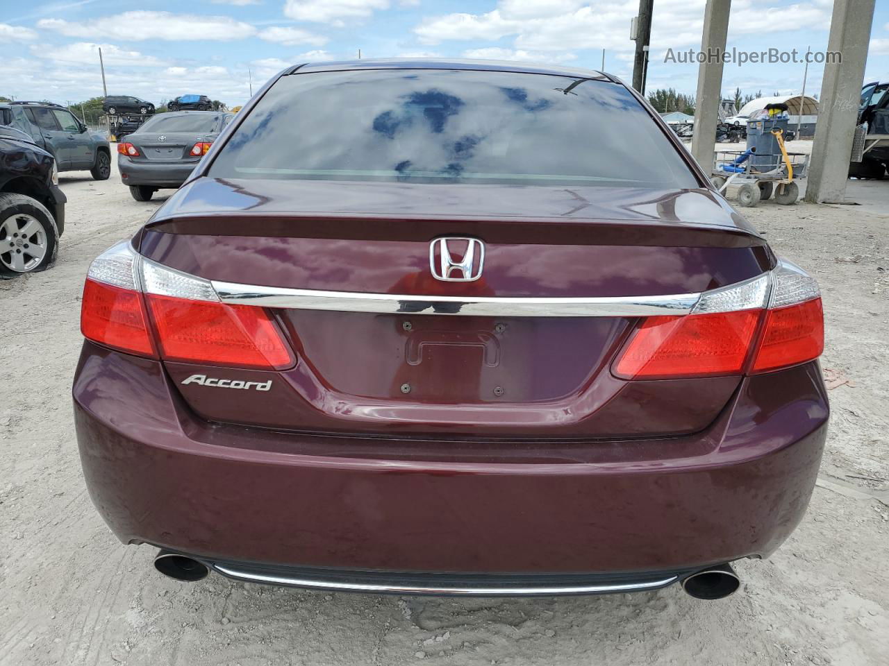 2014 Honda Accord Sport Maroon vin: 1HGCR2F55EA107842