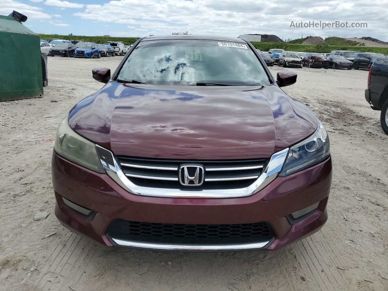 2014 Honda Accord Sport Maroon vin: 1HGCR2F55EA107842