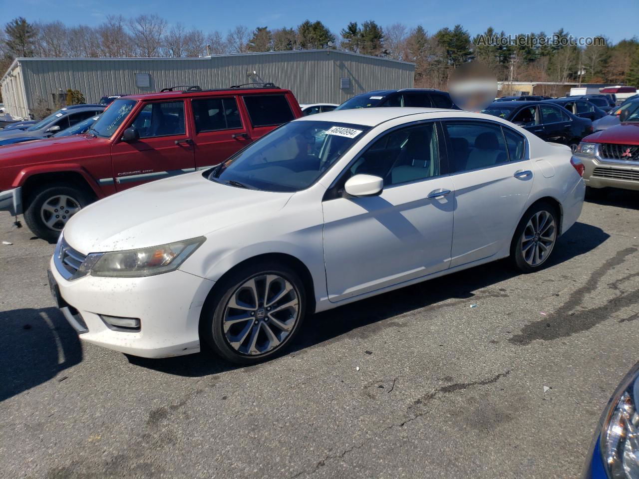 2014 Honda Accord Sport Белый vin: 1HGCR2F55EA143613