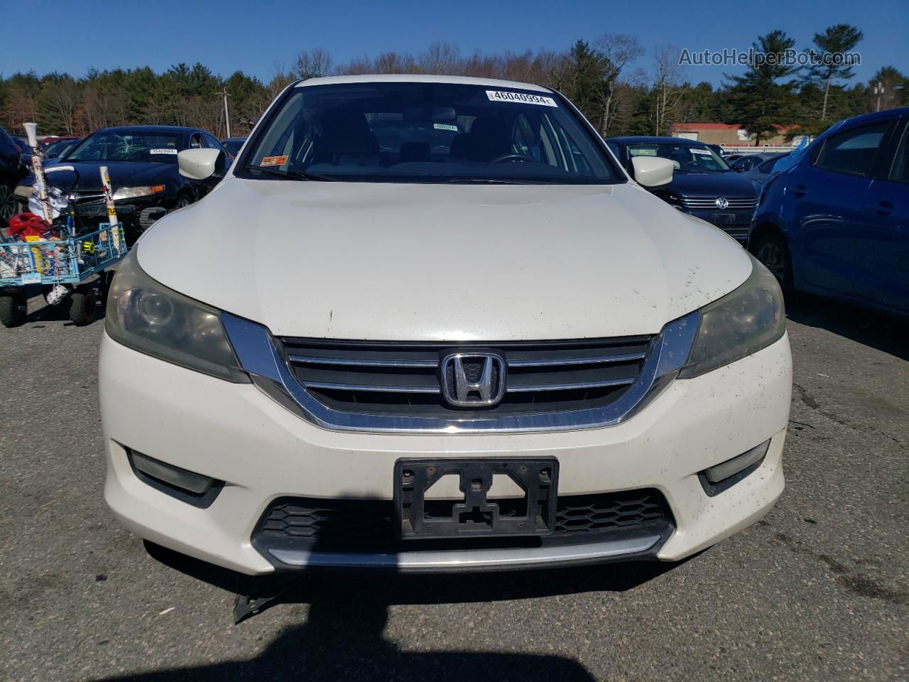 2014 Honda Accord Sport White vin: 1HGCR2F55EA143613