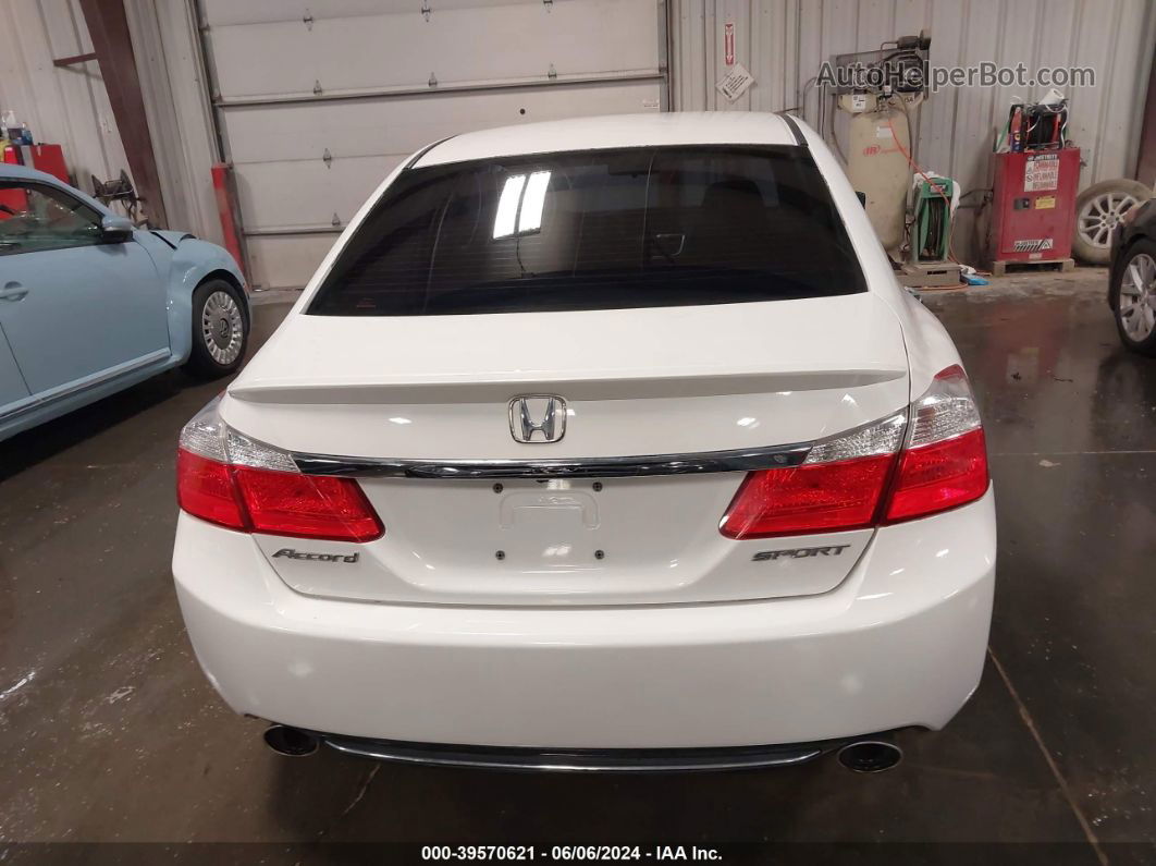 2014 Honda Accord Sport White vin: 1HGCR2F55EA149167