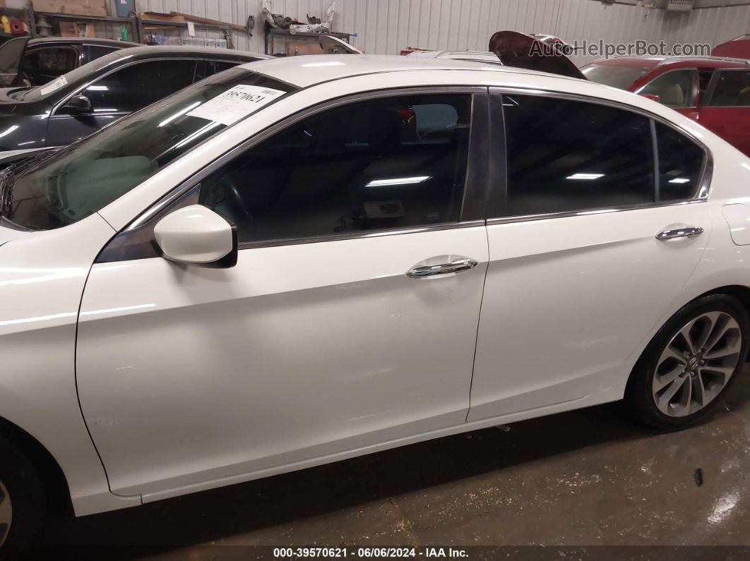 2014 Honda Accord Sport White vin: 1HGCR2F55EA149167