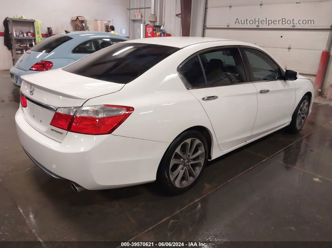 2014 Honda Accord Sport White vin: 1HGCR2F55EA149167