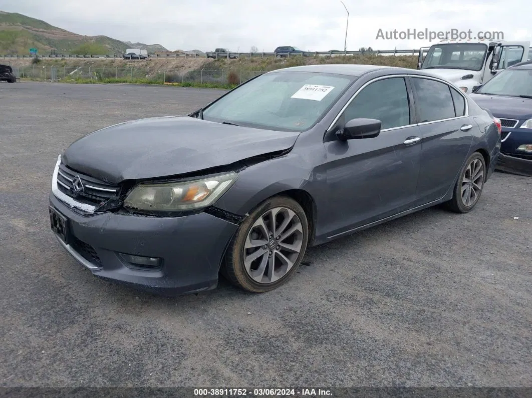 2014 Honda Accord Sport Gray vin: 1HGCR2F55EA150805