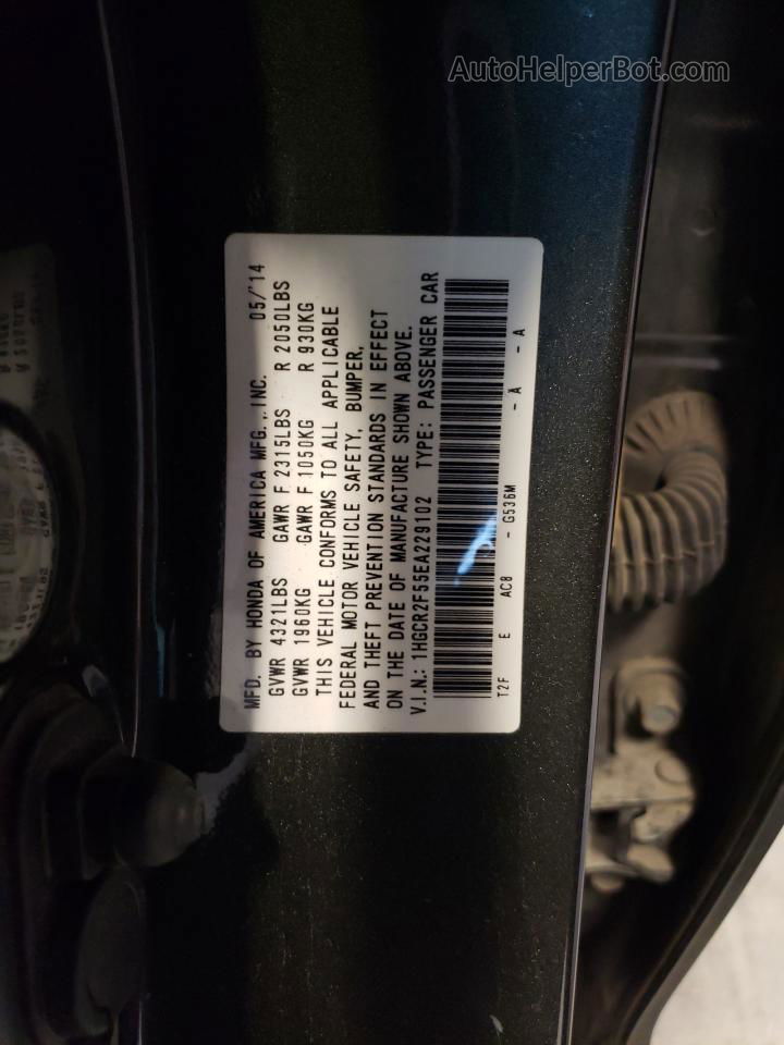 2014 Honda Accord Sport Угольный vin: 1HGCR2F55EA229102