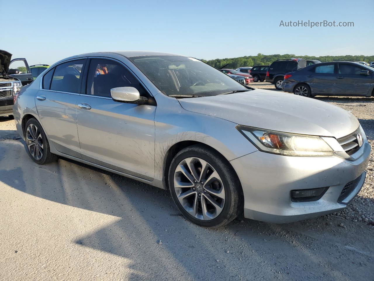 2014 Honda Accord Sport Серебряный vin: 1HGCR2F55EA296122