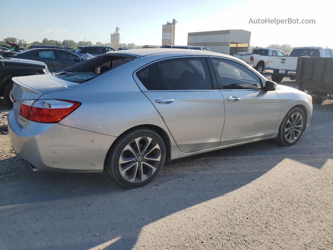 2014 Honda Accord Sport Silver vin: 1HGCR2F55EA296122