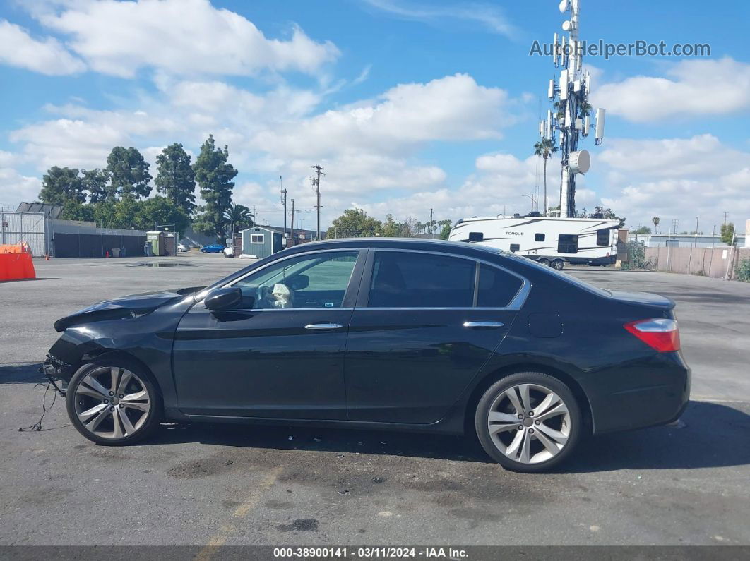 2015 Honda Accord Sport Черный vin: 1HGCR2F55FA000520