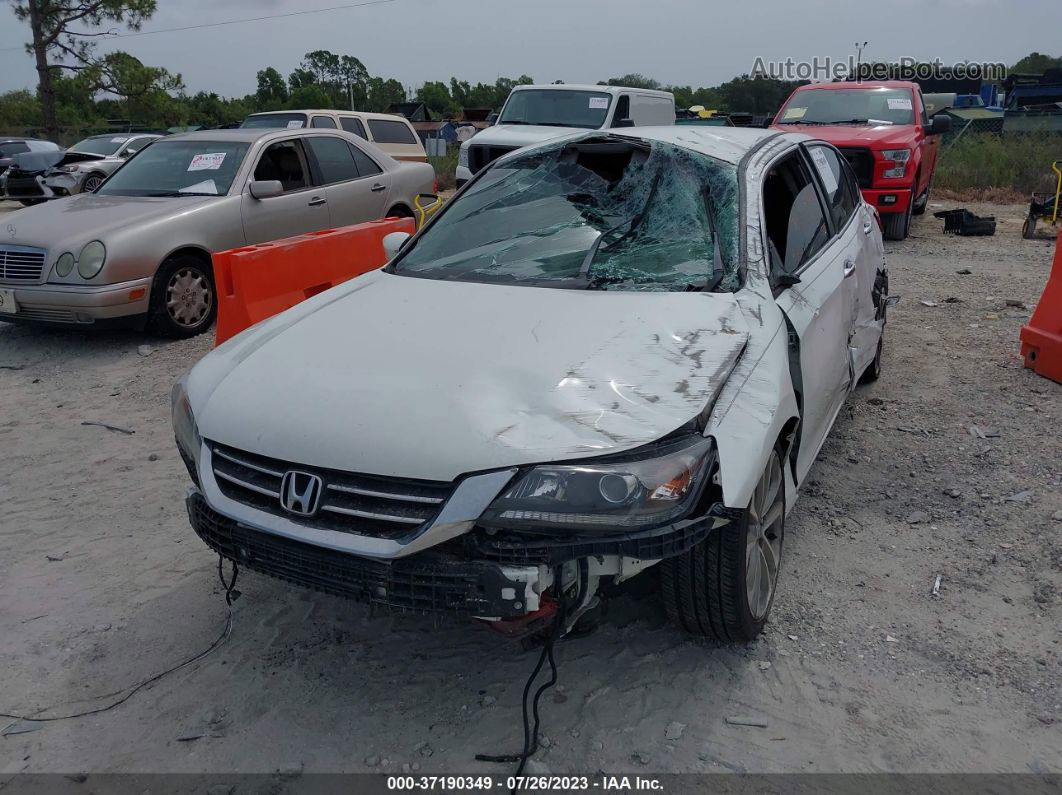 2015 Honda Accord Sedan Sport White vin: 1HGCR2F55FA035283