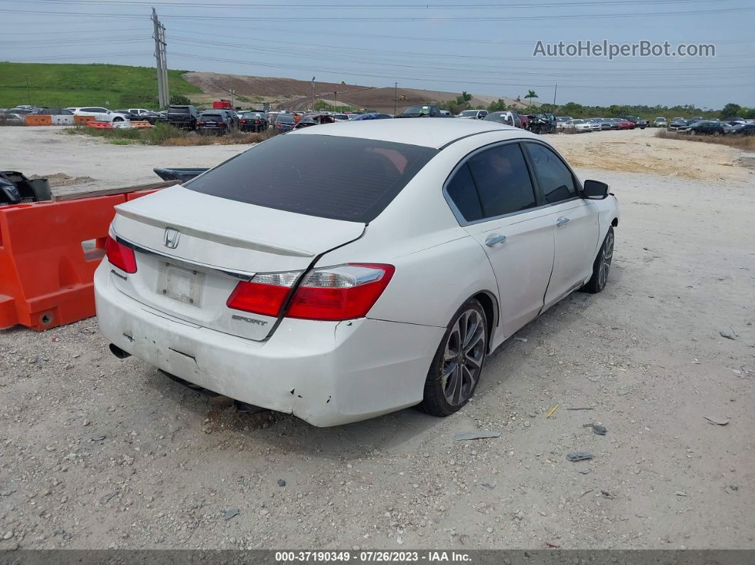 2015 Honda Accord Sedan Sport White vin: 1HGCR2F55FA035283