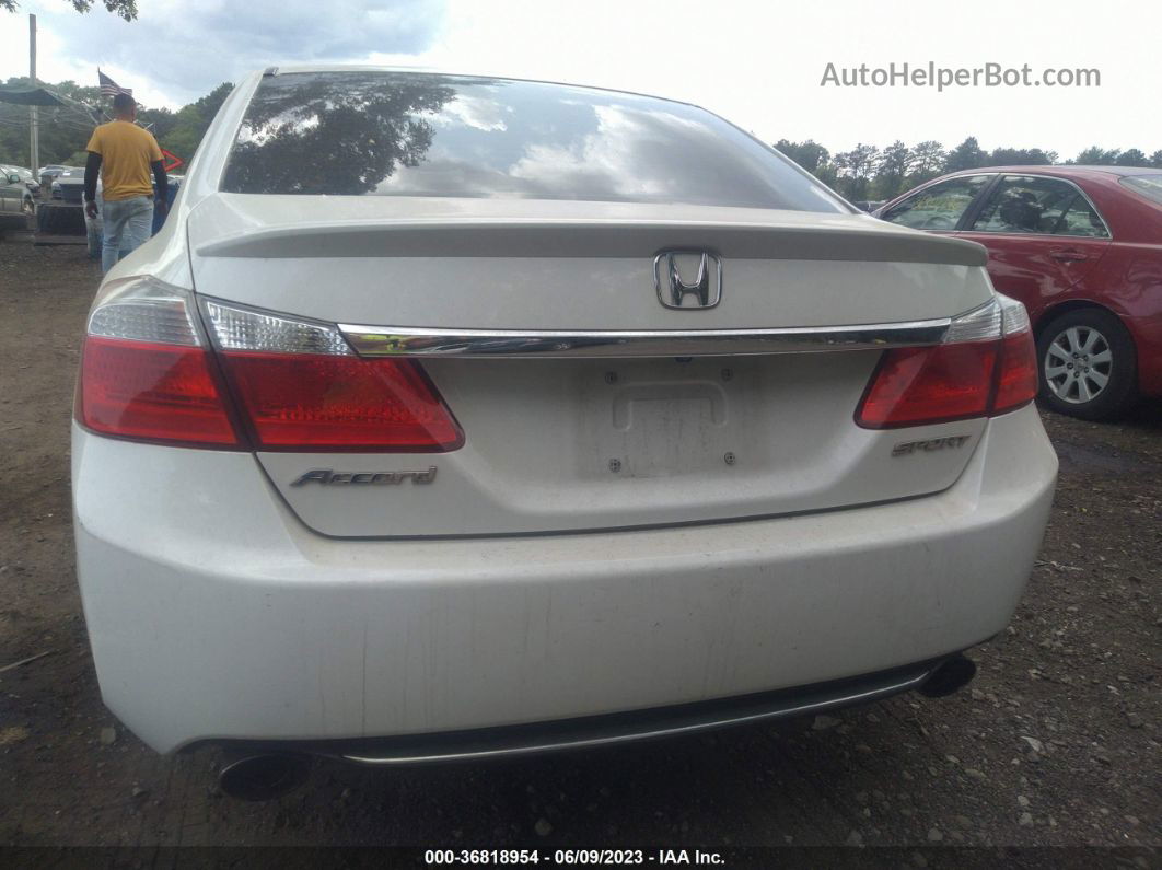 2015 Honda Accord Sedan Sport White vin: 1HGCR2F55FA039415