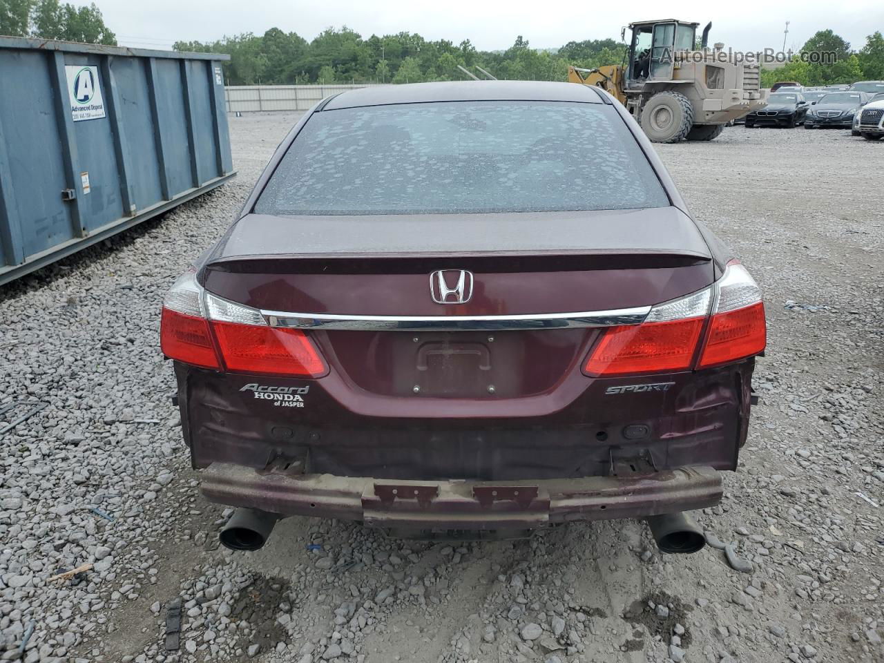 2015 Honda Accord Sport Burgundy vin: 1HGCR2F55FA045389