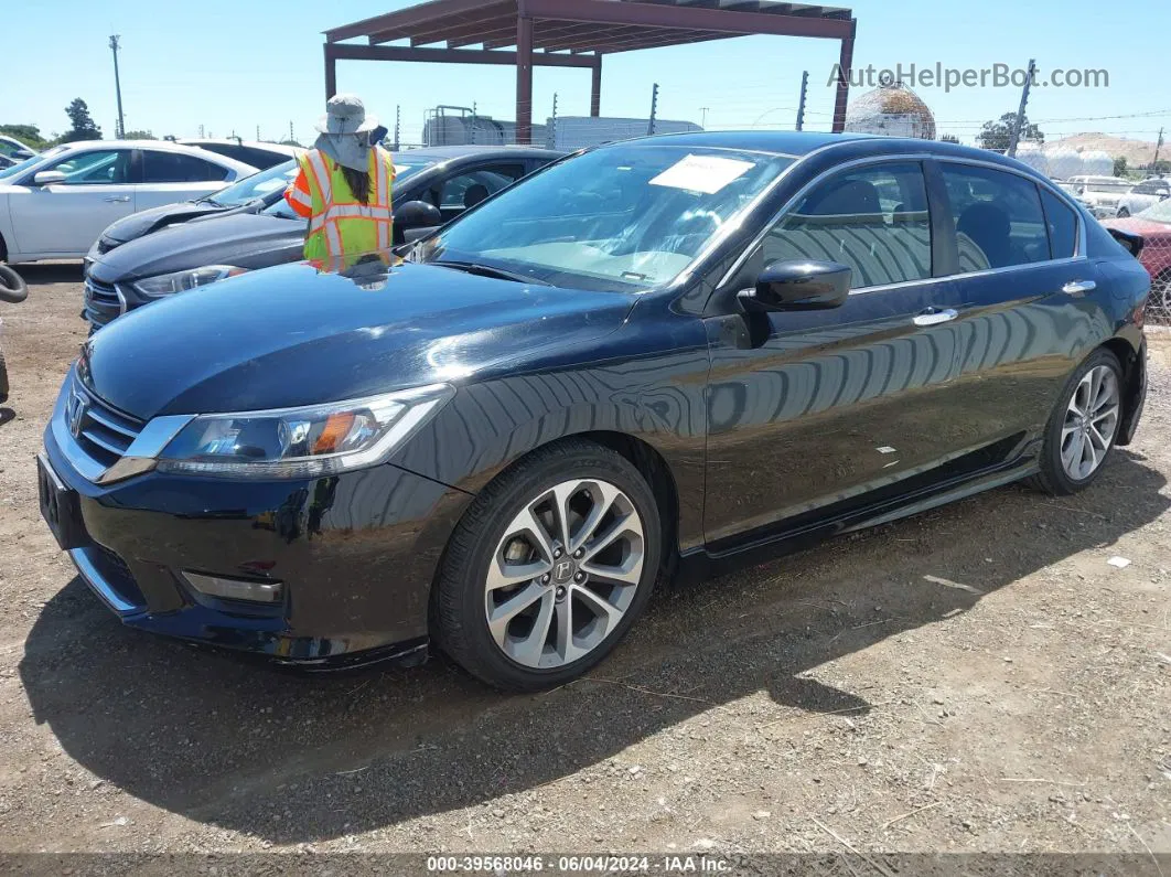 2015 Honda Accord Sport Черный vin: 1HGCR2F55FA103758