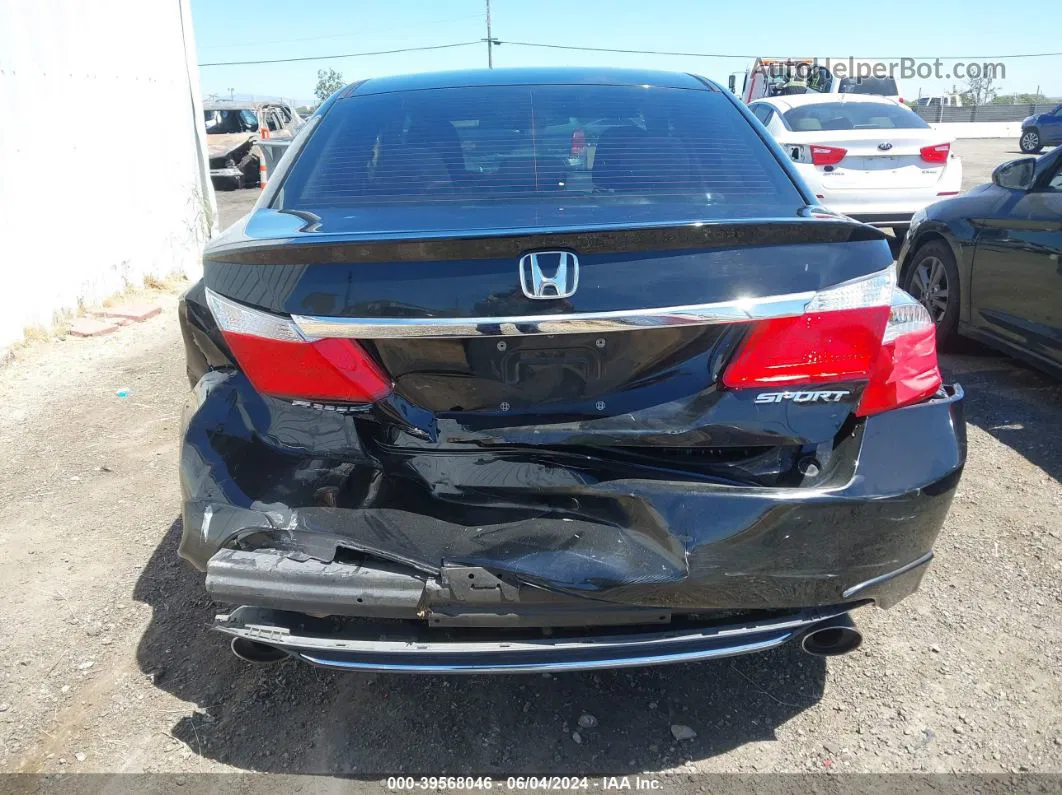 2015 Honda Accord Sport Черный vin: 1HGCR2F55FA103758