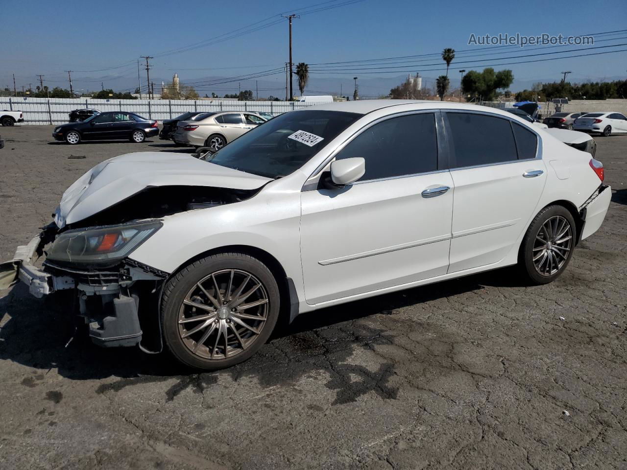 2015 Honda Accord Sport White vin: 1HGCR2F55FA160784