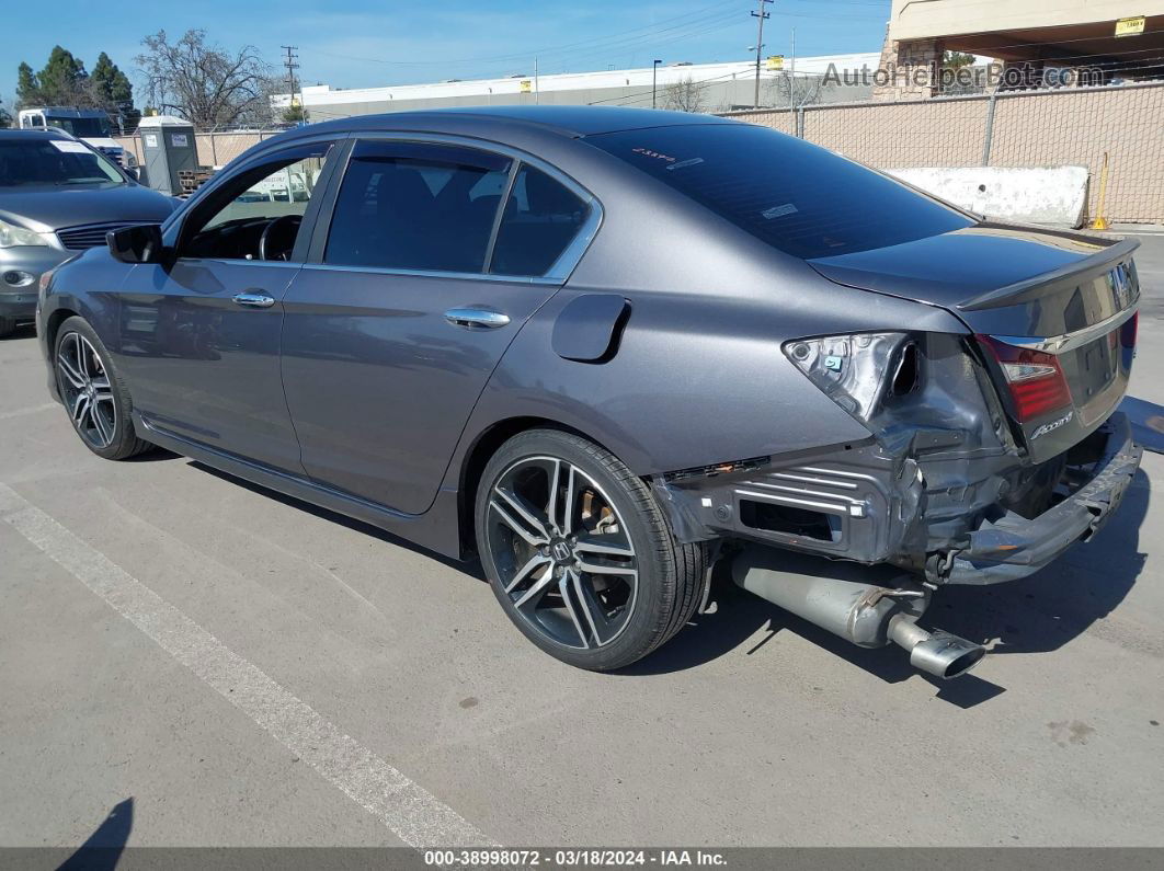 2016 Honda Accord Sport Gray vin: 1HGCR2F55GA115992