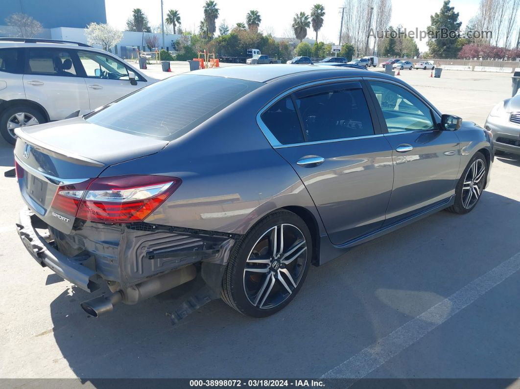 2016 Honda Accord Sport Gray vin: 1HGCR2F55GA115992