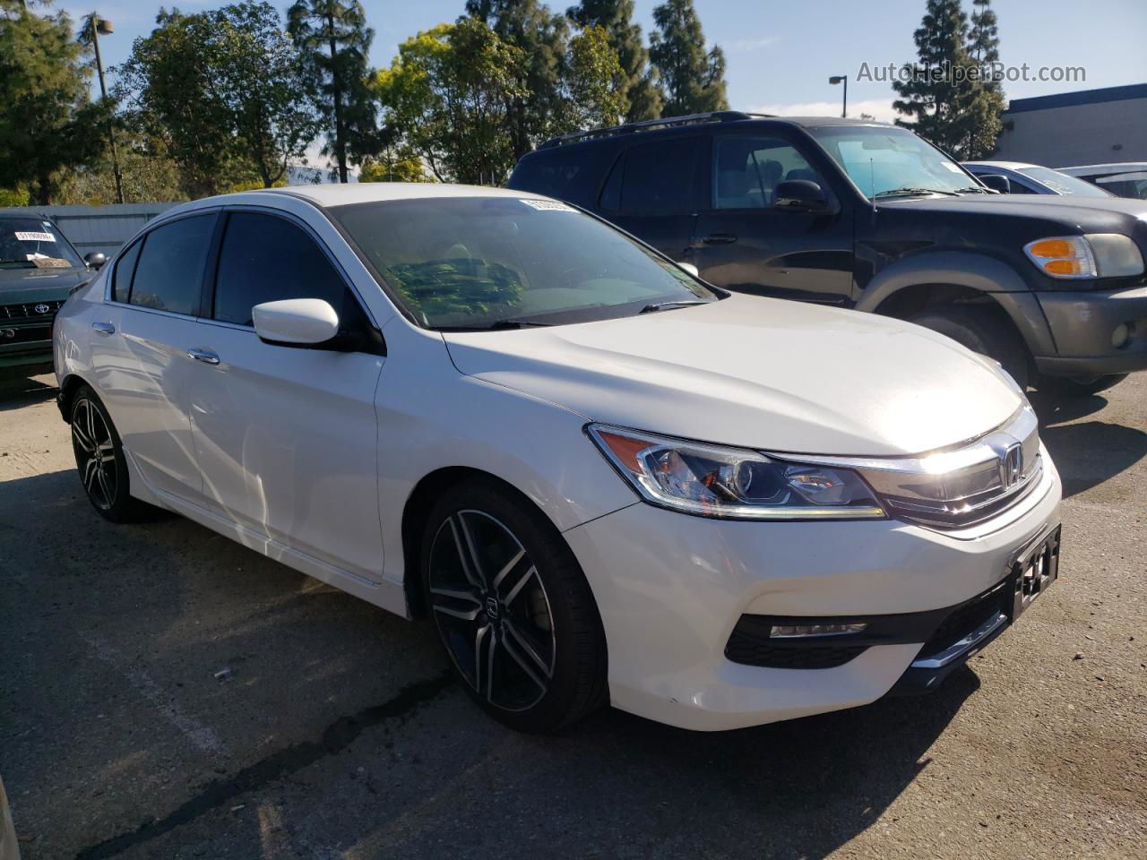 2016 Honda Accord Sport White vin: 1HGCR2F55GA123543