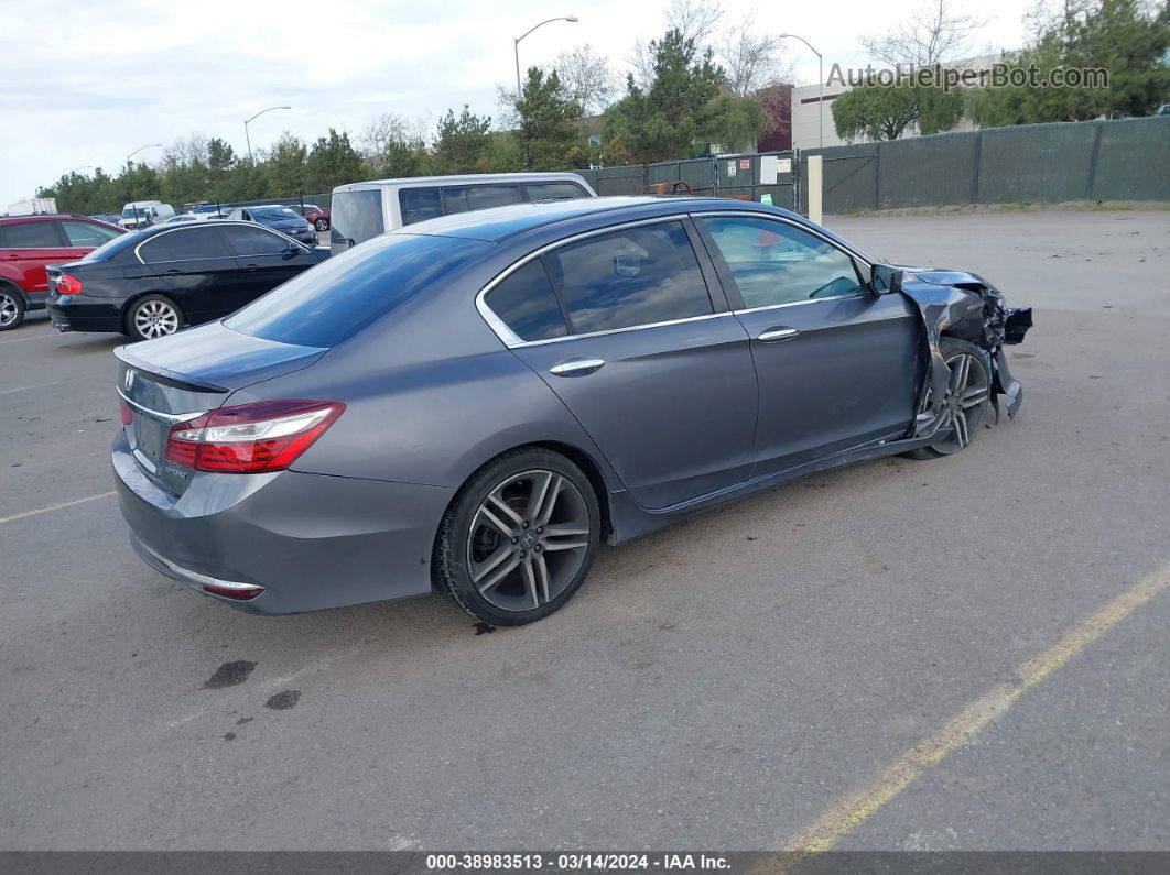 2016 Honda Accord Sport Gray vin: 1HGCR2F55GA179482