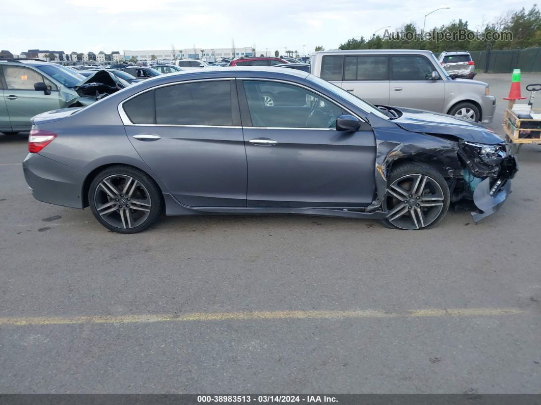 2016 Honda Accord Sport Gray vin: 1HGCR2F55GA179482