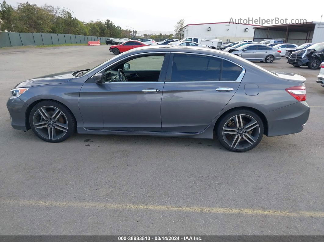 2016 Honda Accord Sport Gray vin: 1HGCR2F55GA179482