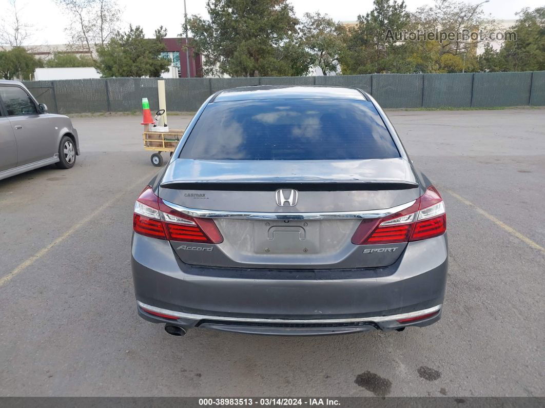 2016 Honda Accord Sport Gray vin: 1HGCR2F55GA179482