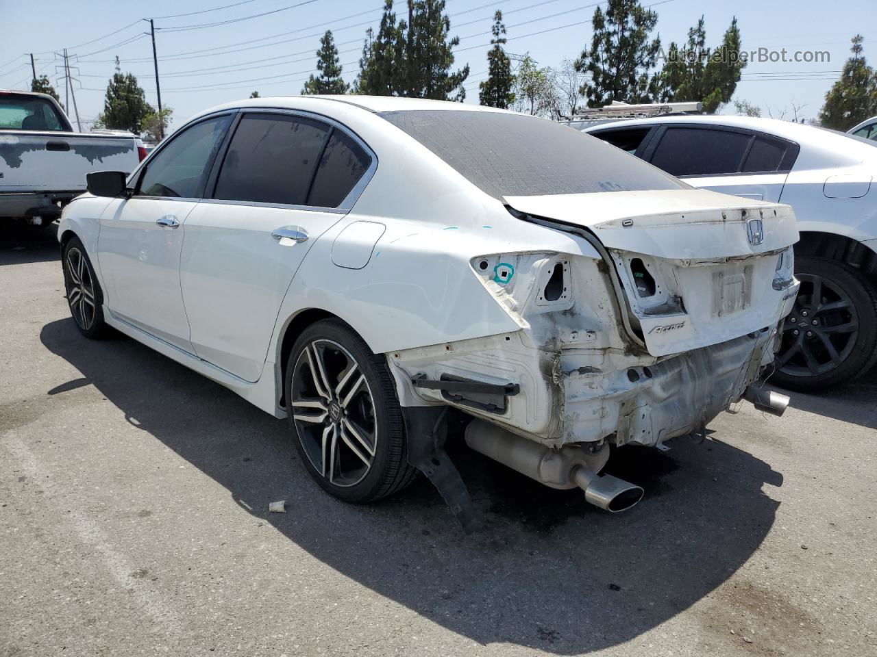 2016 Honda Accord Sport White vin: 1HGCR2F55GA186349