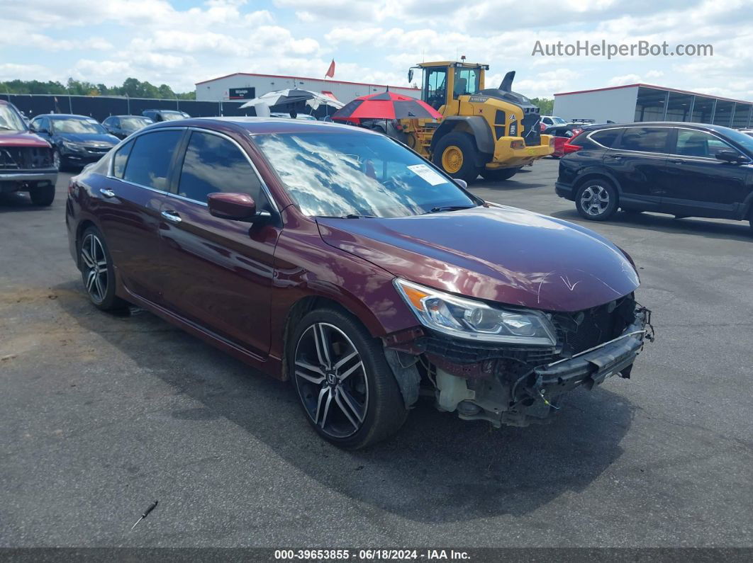 2016 Honda Accord Sport Бордовый vin: 1HGCR2F55GA192233