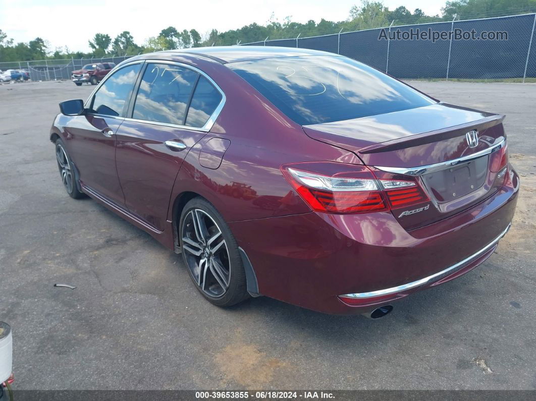 2016 Honda Accord Sport Бордовый vin: 1HGCR2F55GA192233