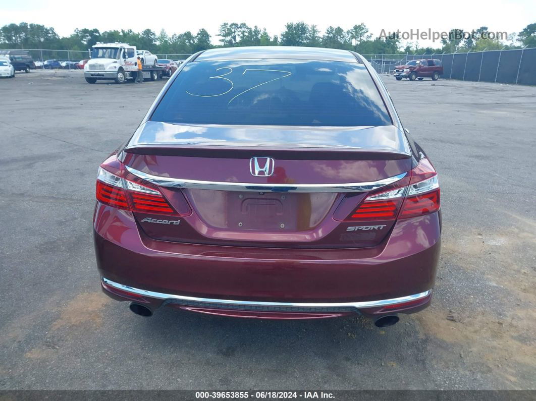 2016 Honda Accord Sport Бордовый vin: 1HGCR2F55GA192233