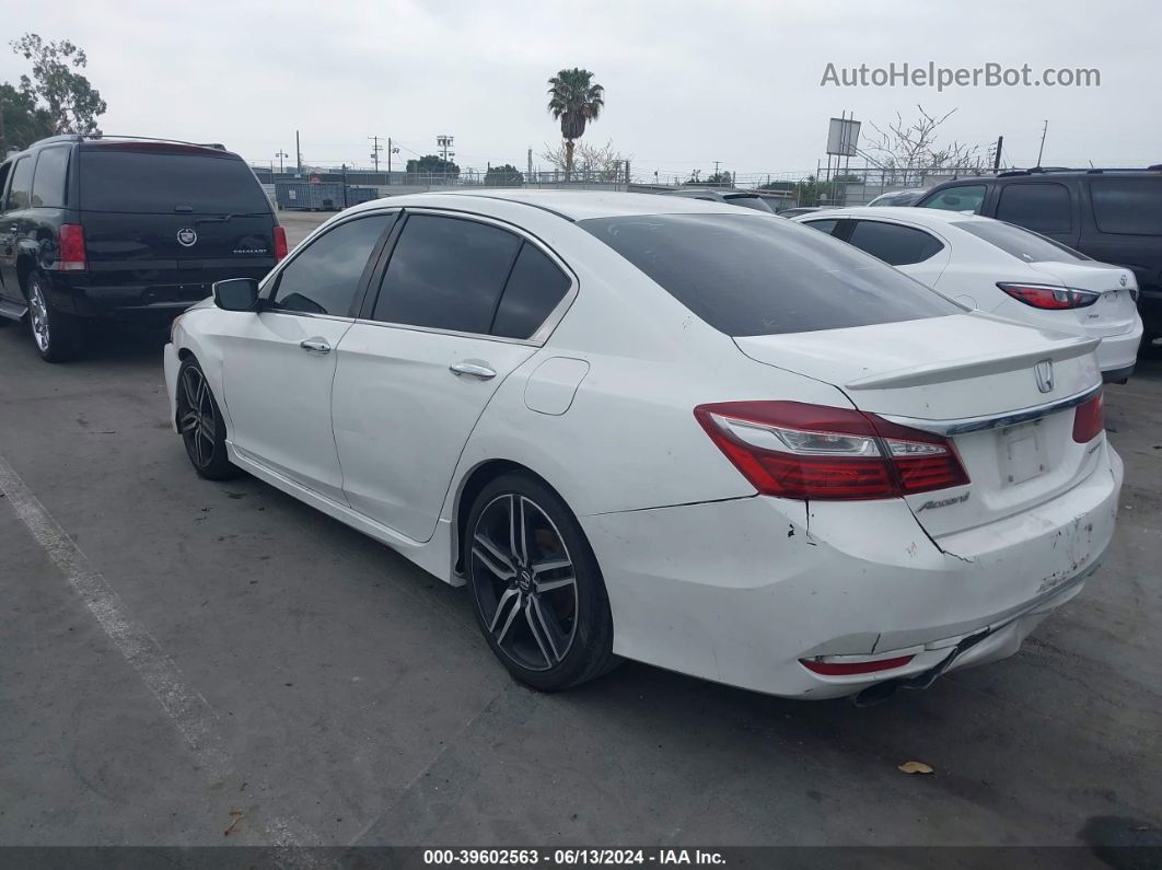 2016 Honda Accord Sport White vin: 1HGCR2F55GA195987