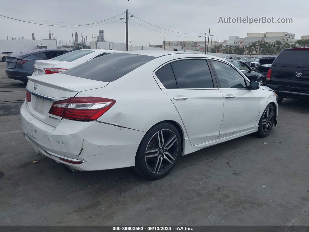 2016 Honda Accord Sport White vin: 1HGCR2F55GA195987