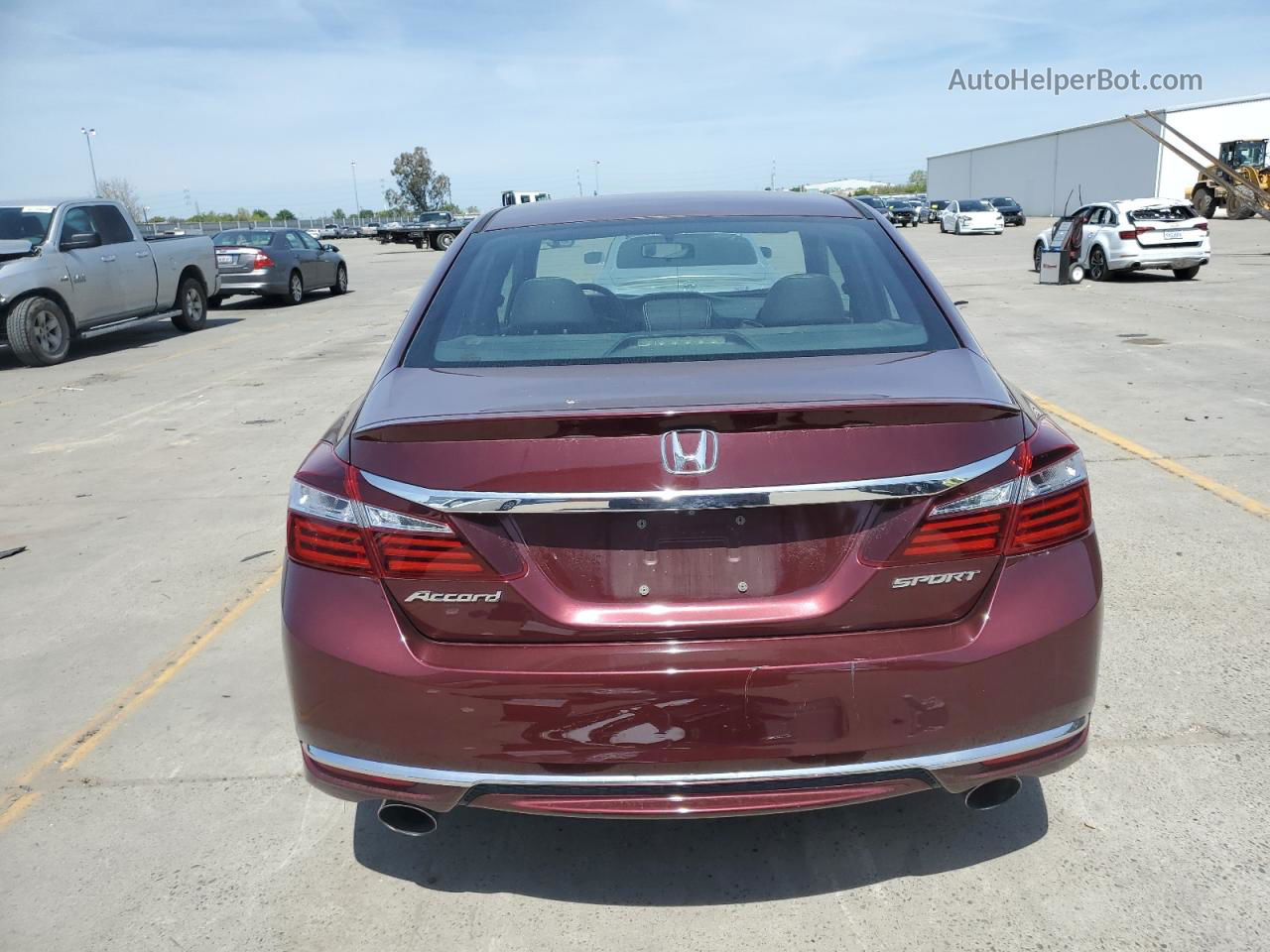 2016 Honda Accord Sport Burgundy vin: 1HGCR2F55GA215879