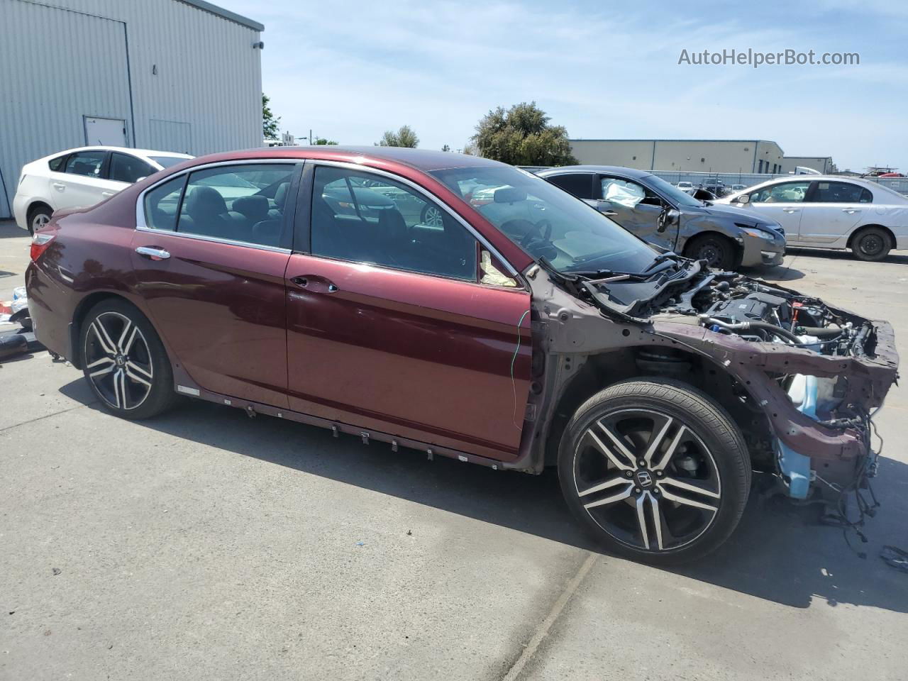 2016 Honda Accord Sport Burgundy vin: 1HGCR2F55GA215879