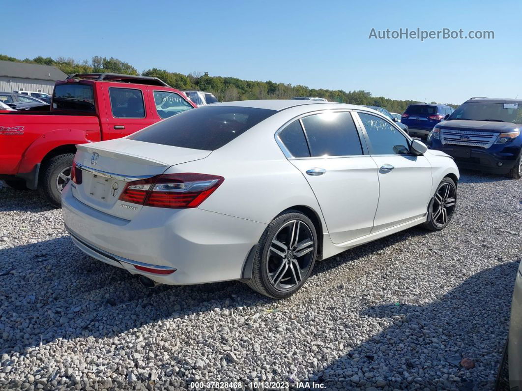 2017 Honda Accord Sport White vin: 1HGCR2F55HA043371