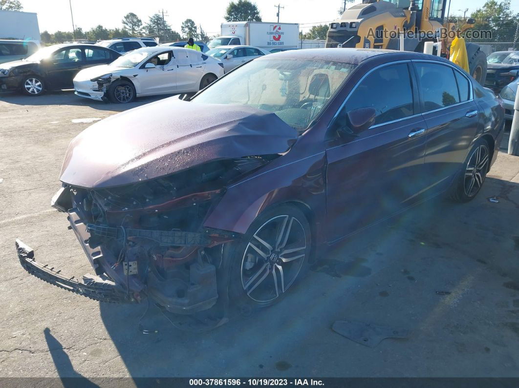 2017 Honda Accord Sedan Sport Burgundy vin: 1HGCR2F55HA083644