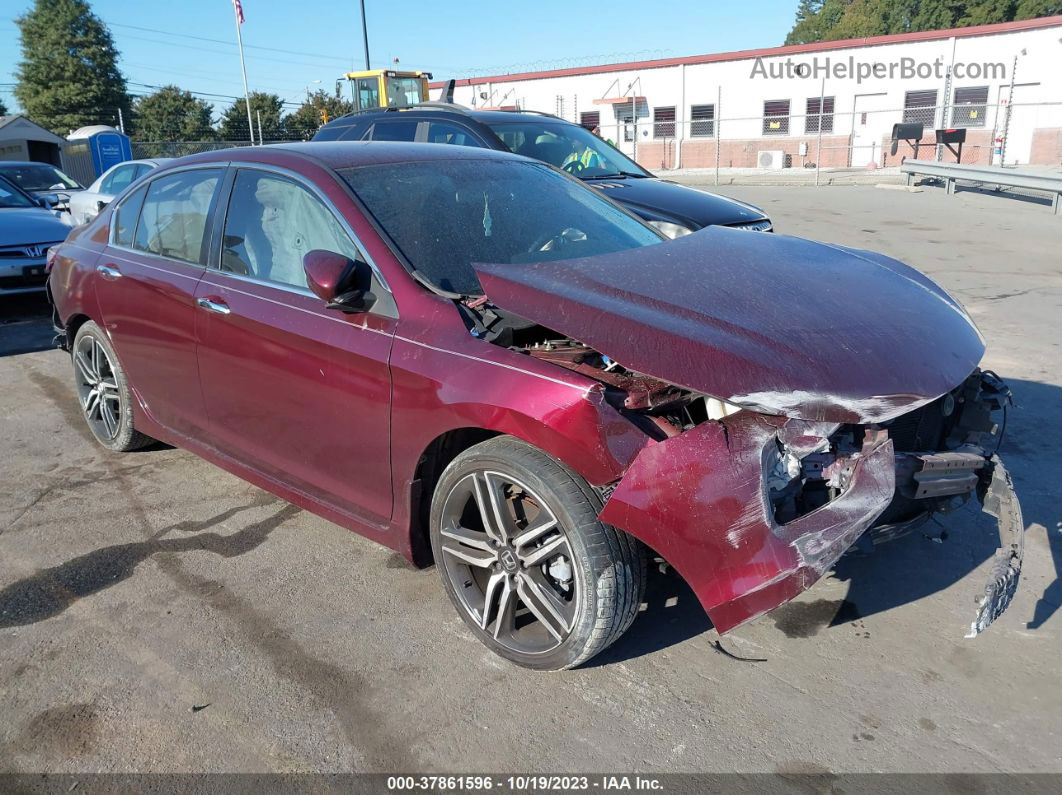 2017 Honda Accord Sedan Sport Burgundy vin: 1HGCR2F55HA083644