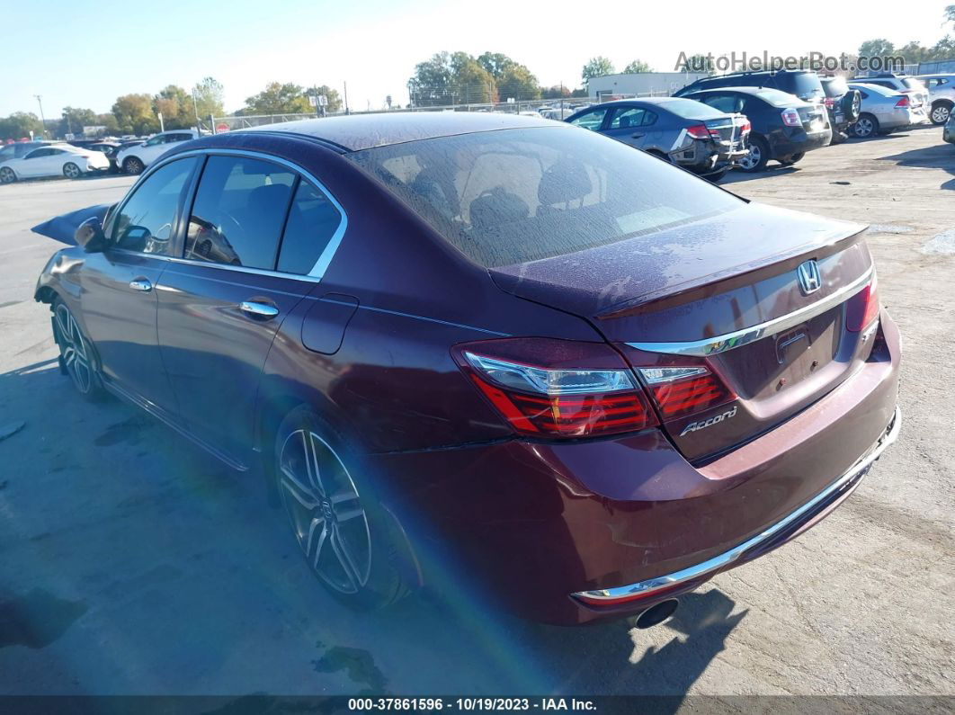 2017 Honda Accord Sedan Sport Burgundy vin: 1HGCR2F55HA083644