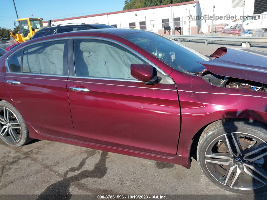 2017 Honda Accord Sedan Sport Burgundy vin: 1HGCR2F55HA083644