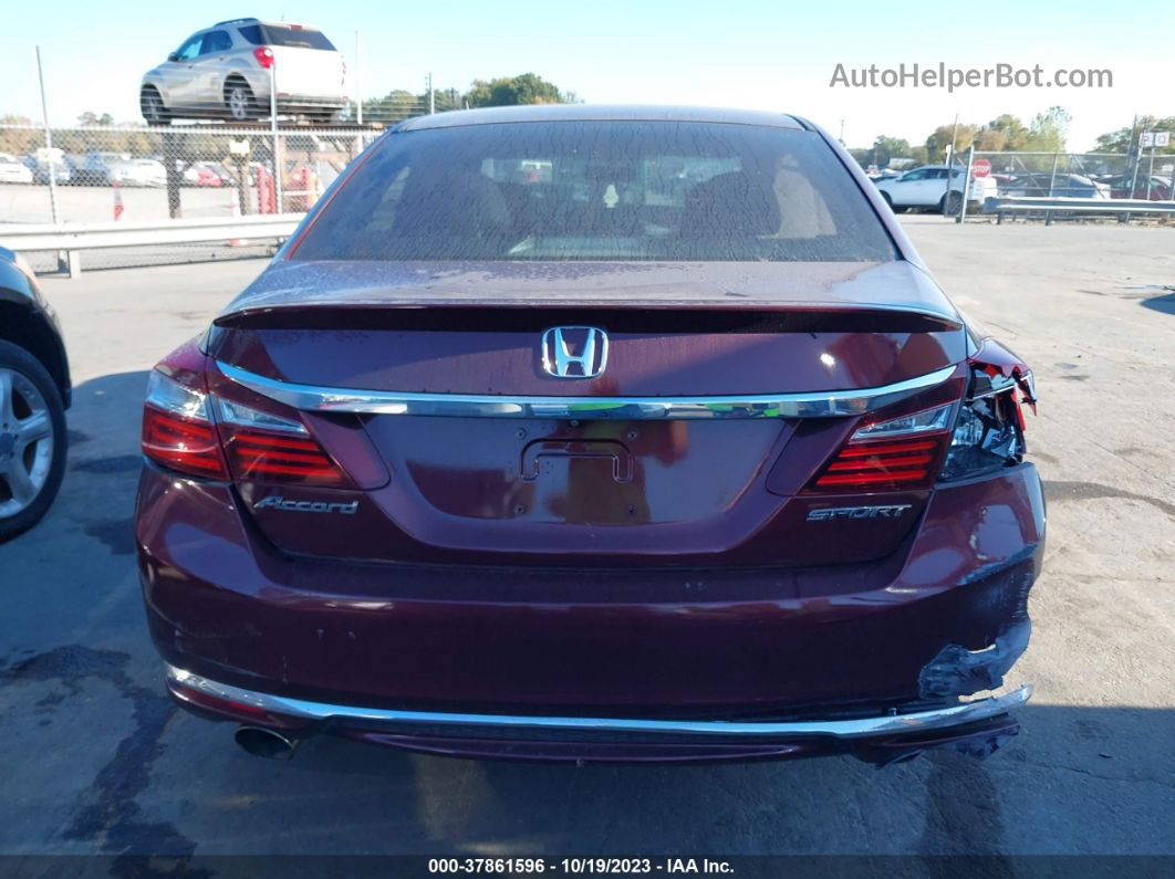 2017 Honda Accord Sedan Sport Burgundy vin: 1HGCR2F55HA083644