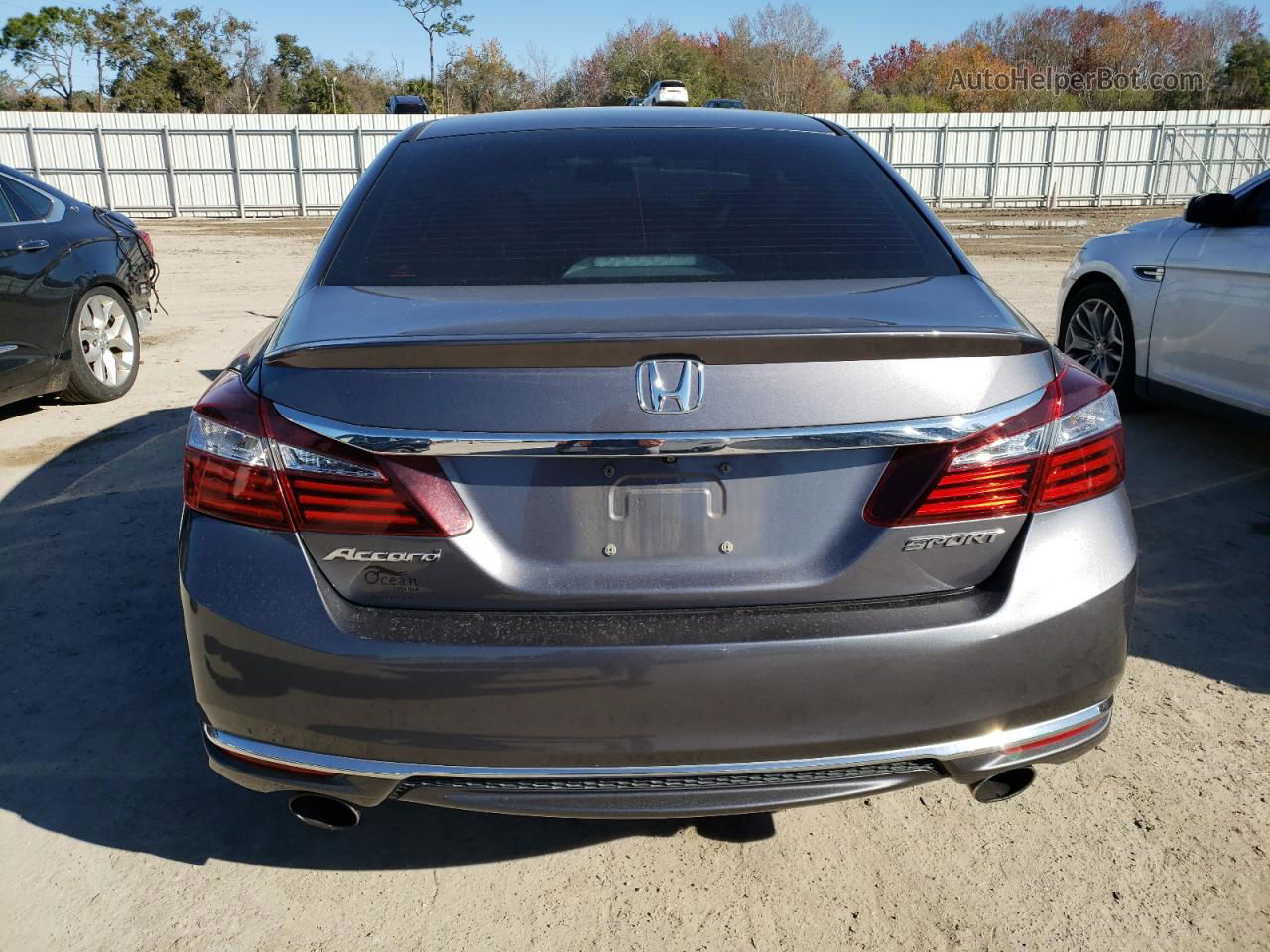 2017 Honda Accord Sport Серый vin: 1HGCR2F55HA092490