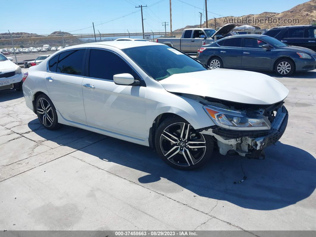 2017 Honda Accord Sedan Sport White vin: 1HGCR2F55HA139694