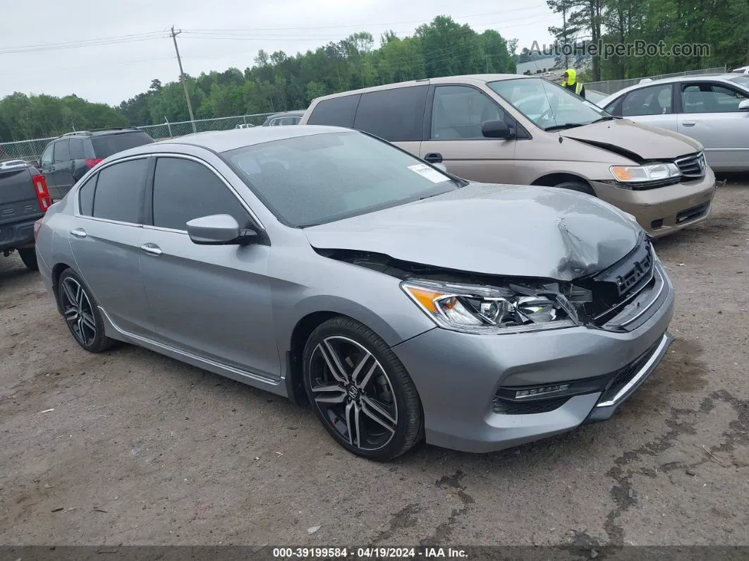 2017 Honda Accord Sport Silver vin: 1HGCR2F55HA201675