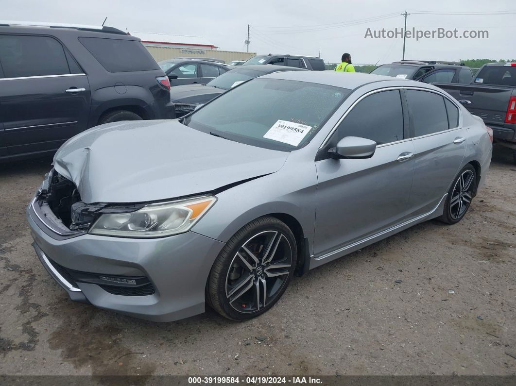 2017 Honda Accord Sport Silver vin: 1HGCR2F55HA201675