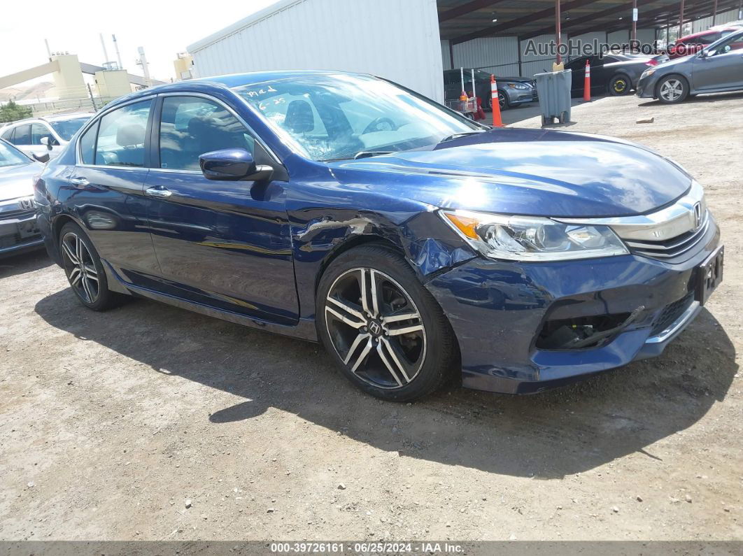 2017 Honda Accord Sport Dark Blue vin: 1HGCR2F55HA213308