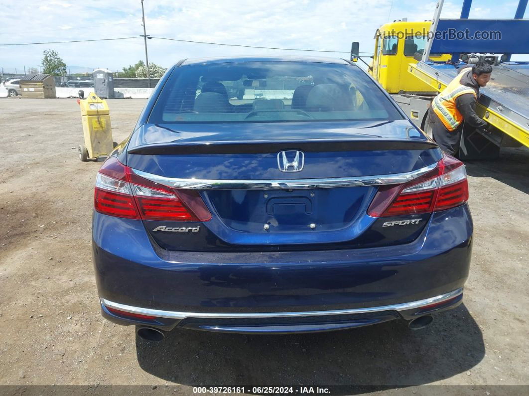 2017 Honda Accord Sport Dark Blue vin: 1HGCR2F55HA213308