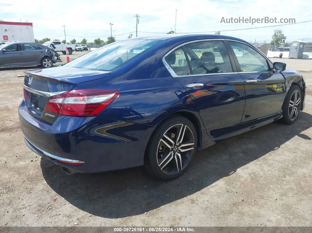 2017 Honda Accord Sport Dark Blue vin: 1HGCR2F55HA213308