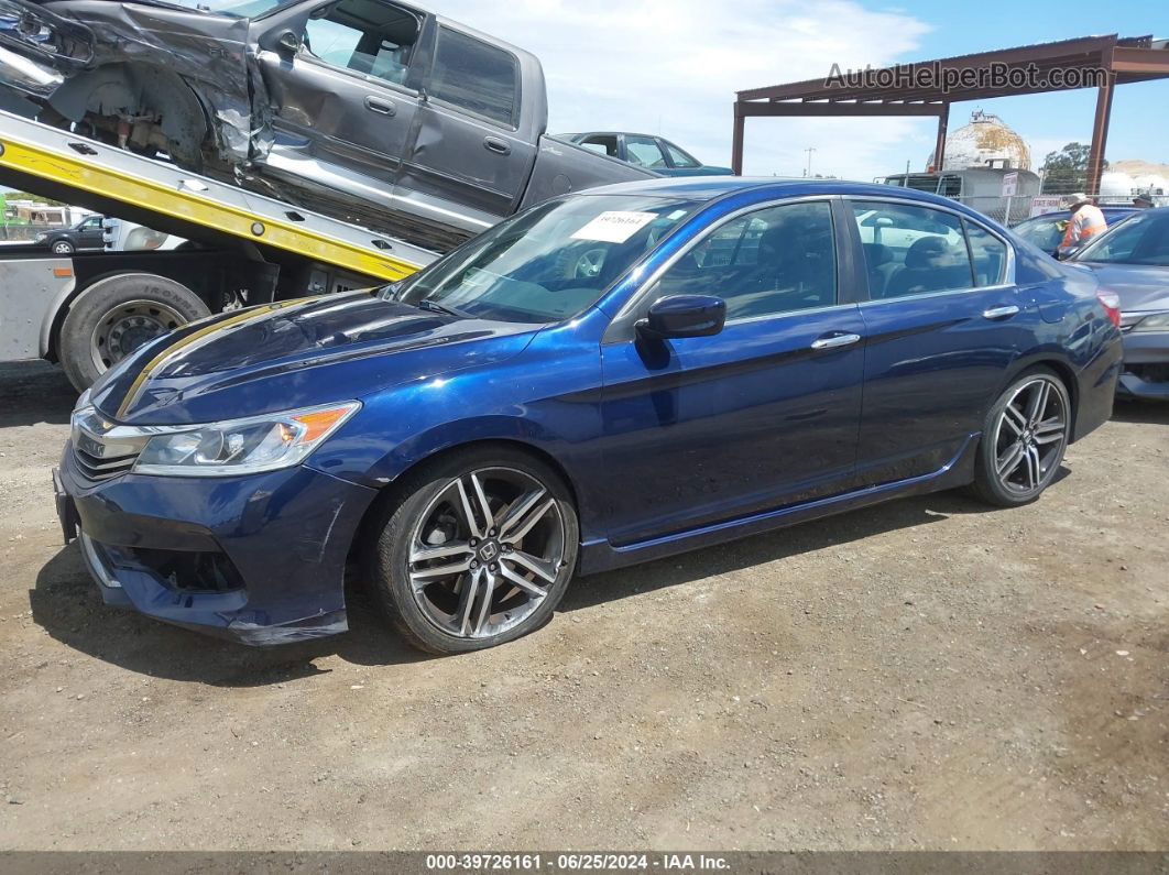 2017 Honda Accord Sport Dark Blue vin: 1HGCR2F55HA213308