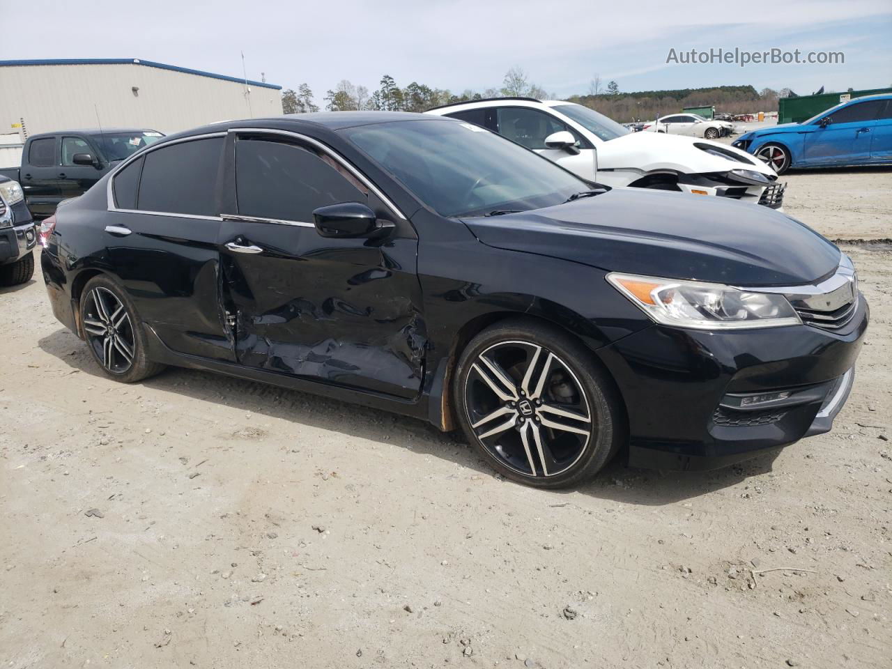 2017 Honda Accord Sport Черный vin: 1HGCR2F55HA255767