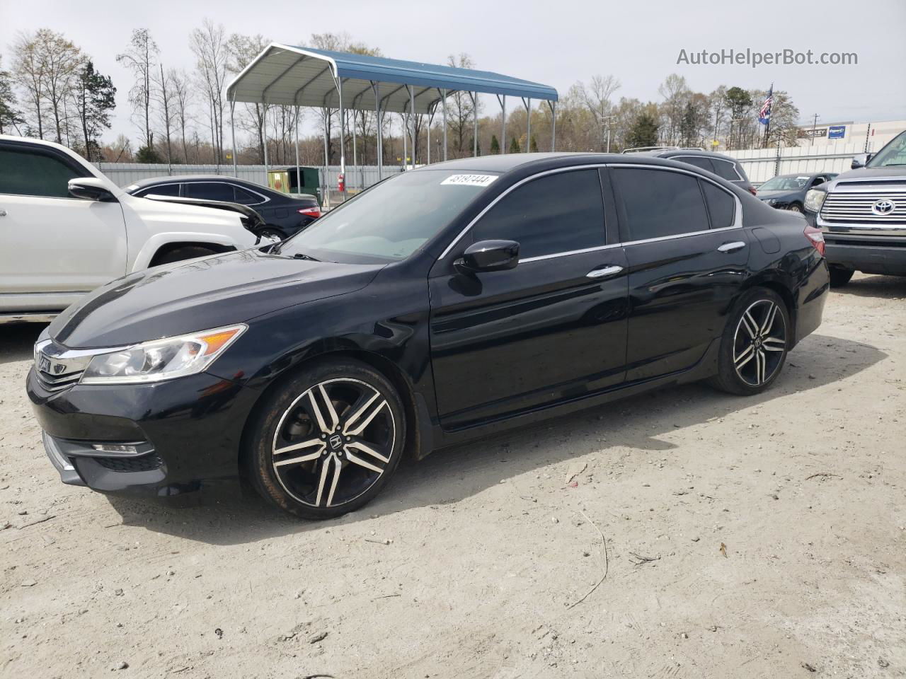 2017 Honda Accord Sport Черный vin: 1HGCR2F55HA255767